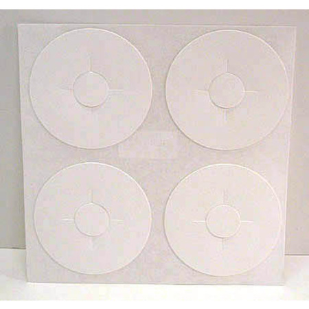FASTCAP Adhesive Cover Caps Plumb Cap Pvc White 1 Sheet 4 Caps FC.P2.WH